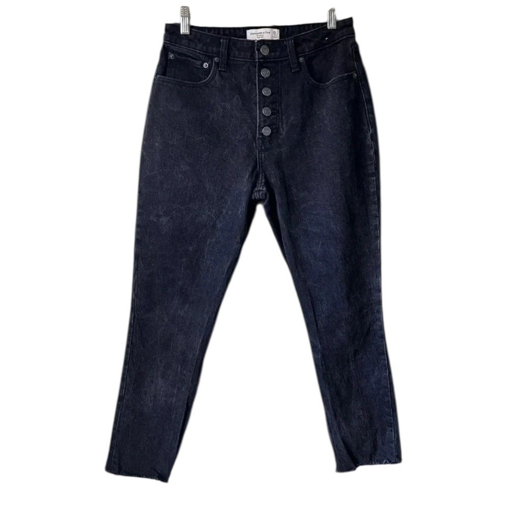 Abercrombie & Fitch The Skinny High Rise Jeans Women 28/6 Short Black NWOT